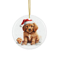 Christmas Dog Ceramic Disc Ornament               Item #6567854