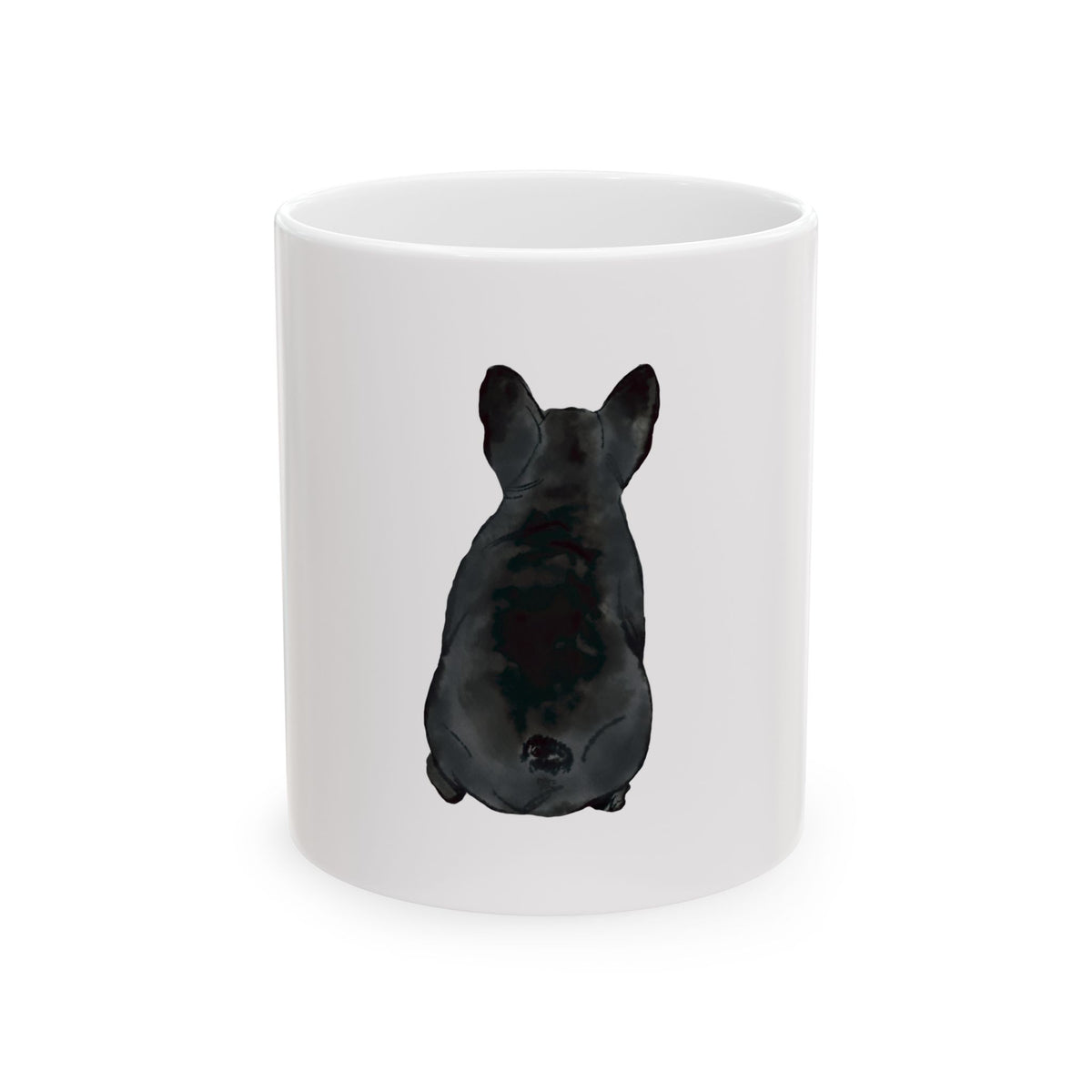 Dog Silhouette Mug – Back View Ceramic Coffee Cup 11oz    Item #499