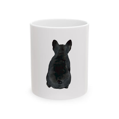 Dog Silhouette Mug – Back View Ceramic Coffee Cup 11oz    Item #499