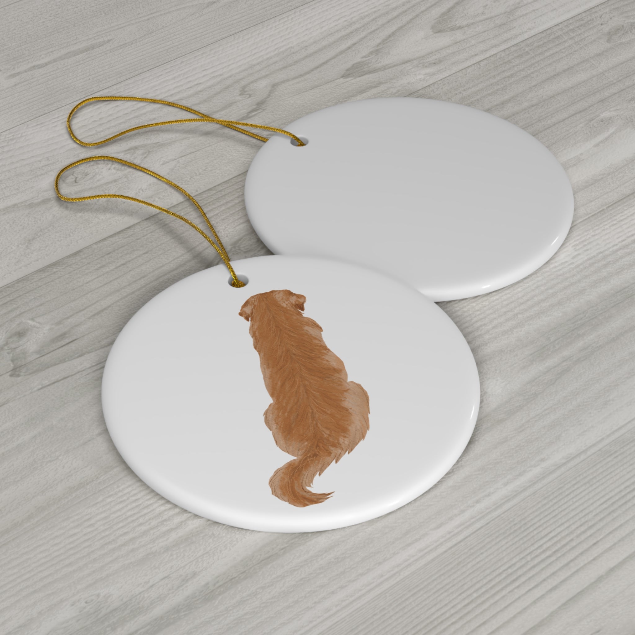 Dog Ceramic Disc Ornament         Item #7809674