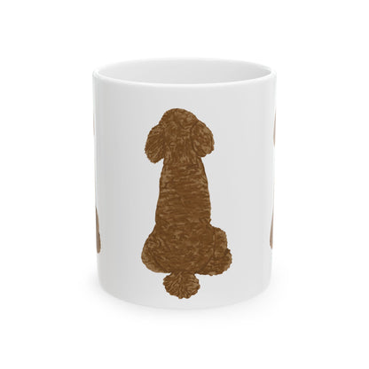 Dog Silhouette Mug – Back View Ceramic Coffee Cup 11oz    Item #997308