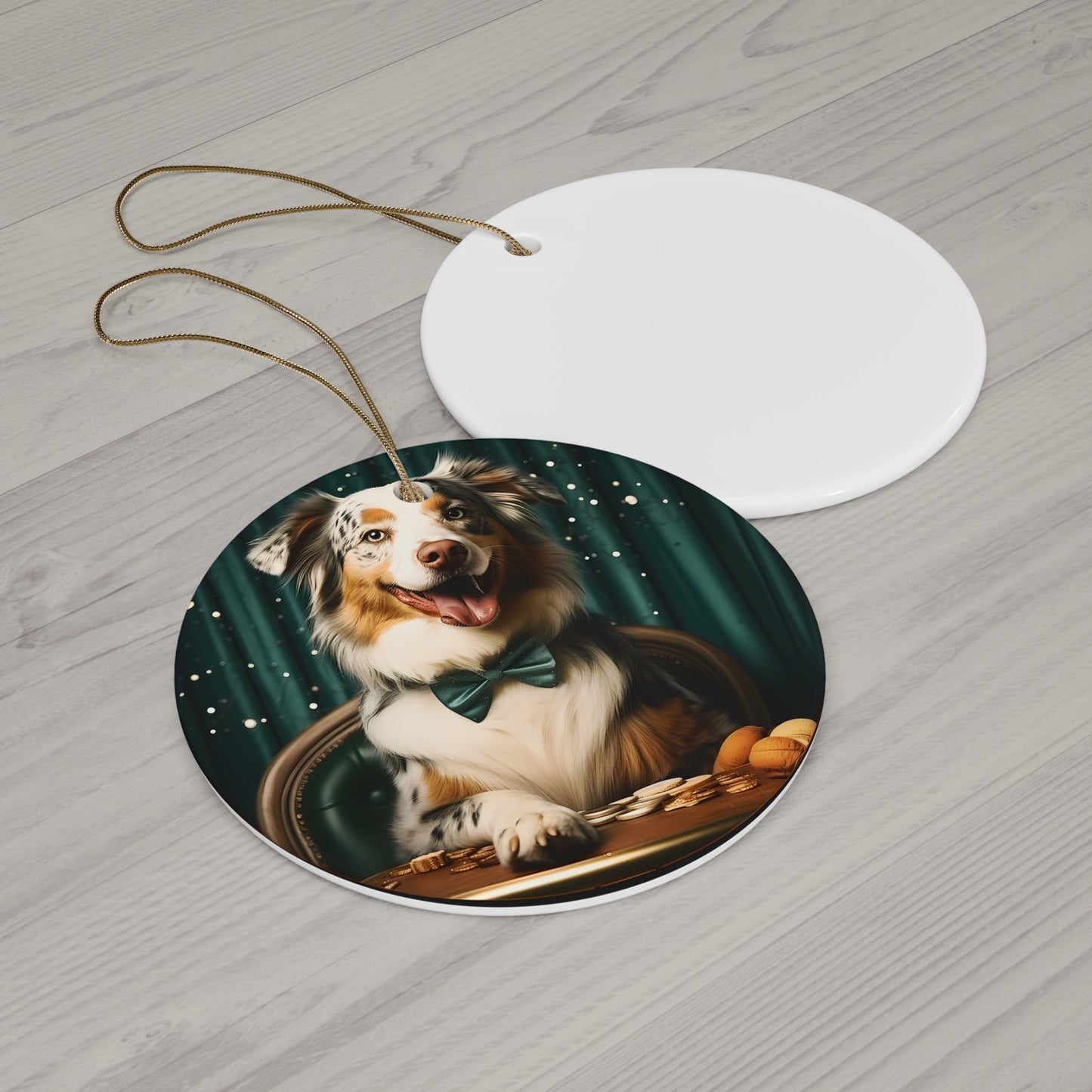 Dog Ceramic Disc Ornament            Item #8902028