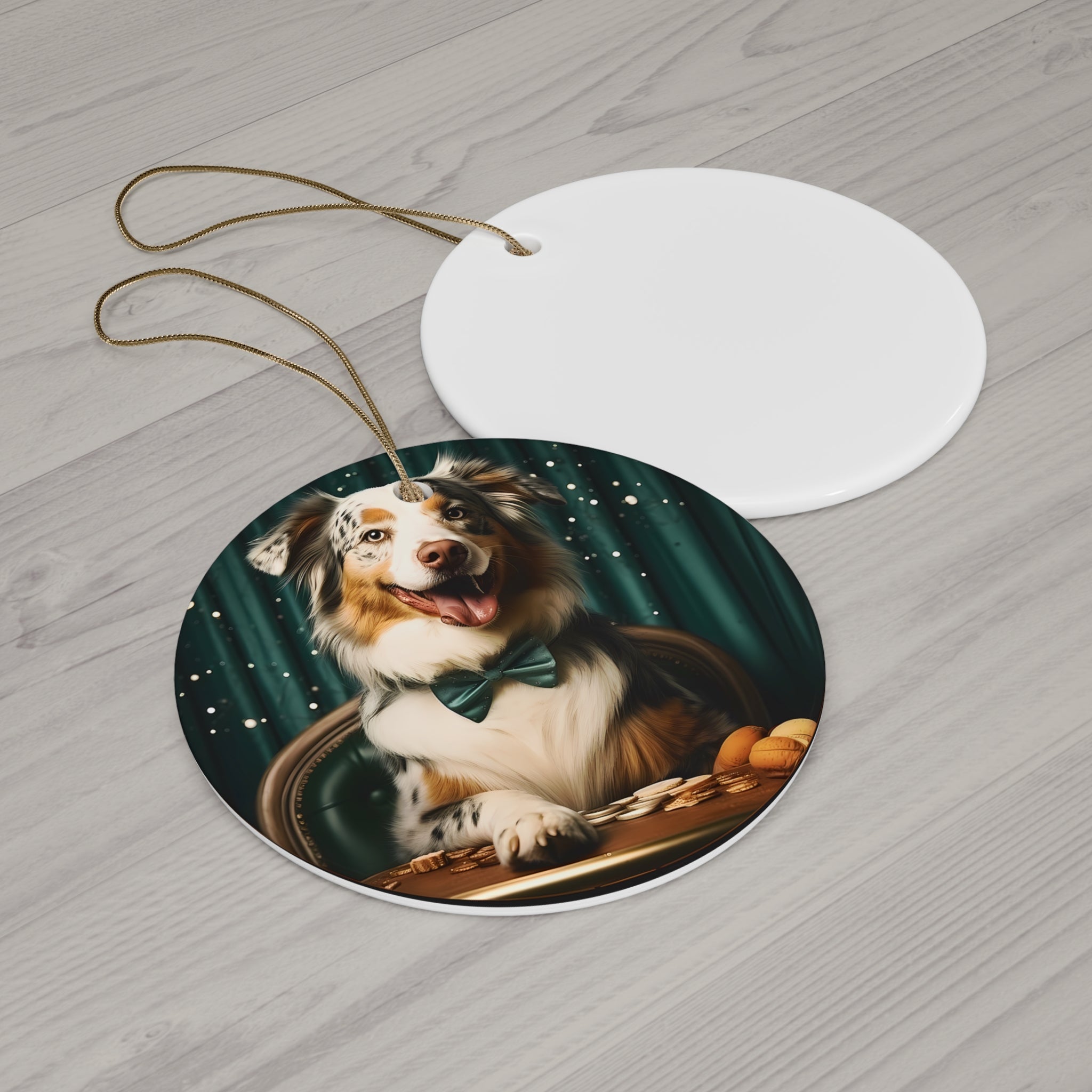 Dog Ceramic Disc Ornament            Item #8902028