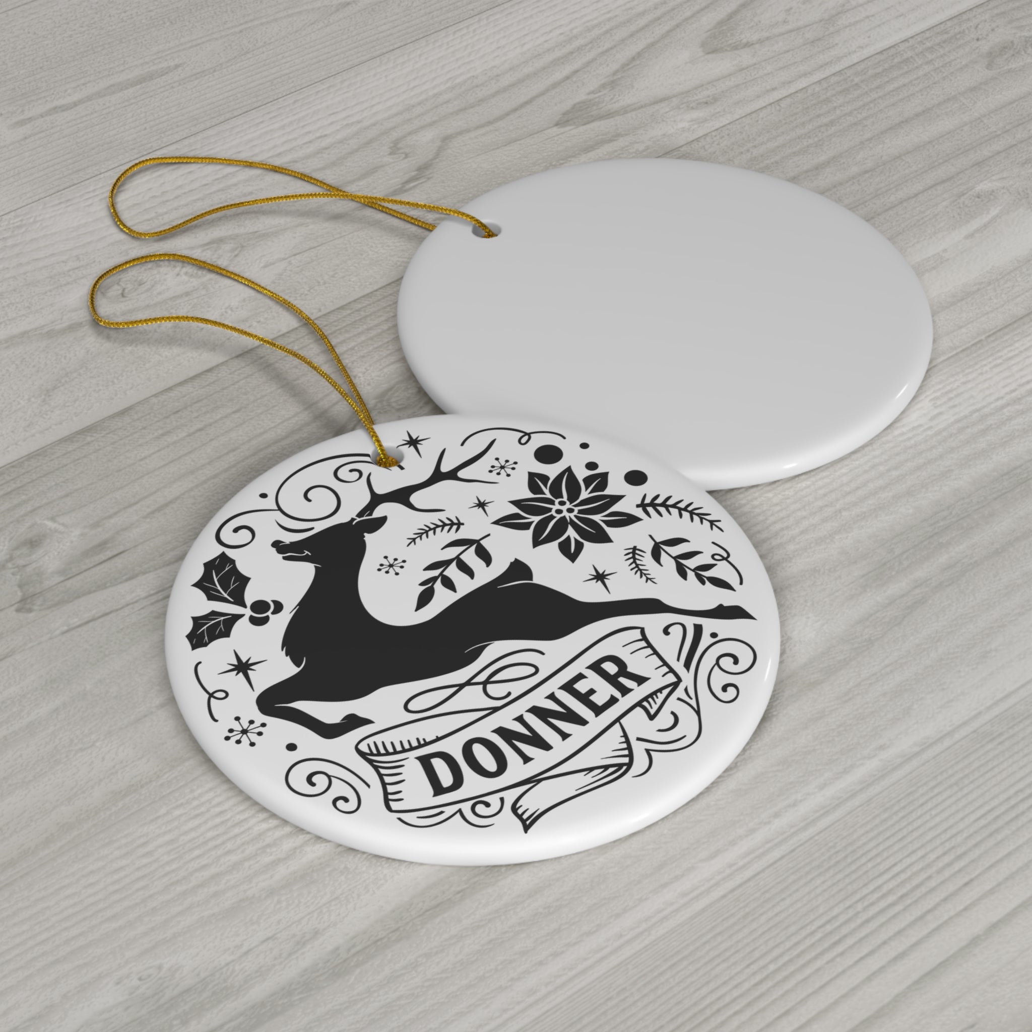 Donner Reindeer Ceramic Ornament By Santa's Creations     Item #7576821 - Buckshot's Bargain Barn