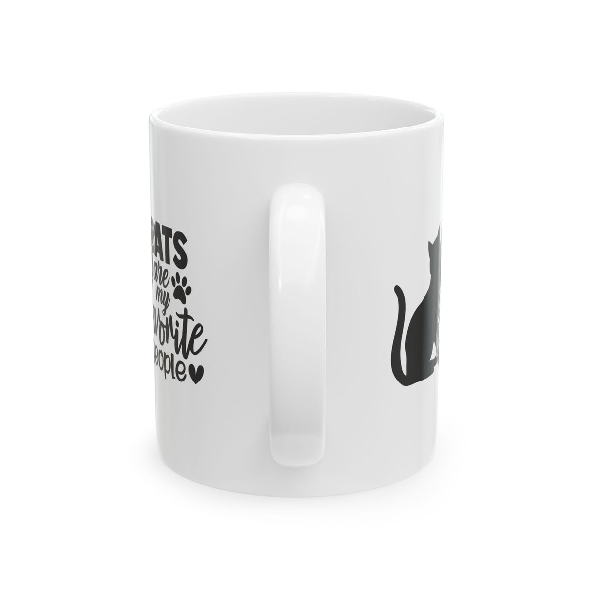 Cats Are My Favorite People Ceramic Mug — Cat Lover Coffee Cup 11oz    Item #65599