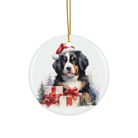 Ceramic Ornament - Christmas Bernese Mountain Dog      Item #7907449