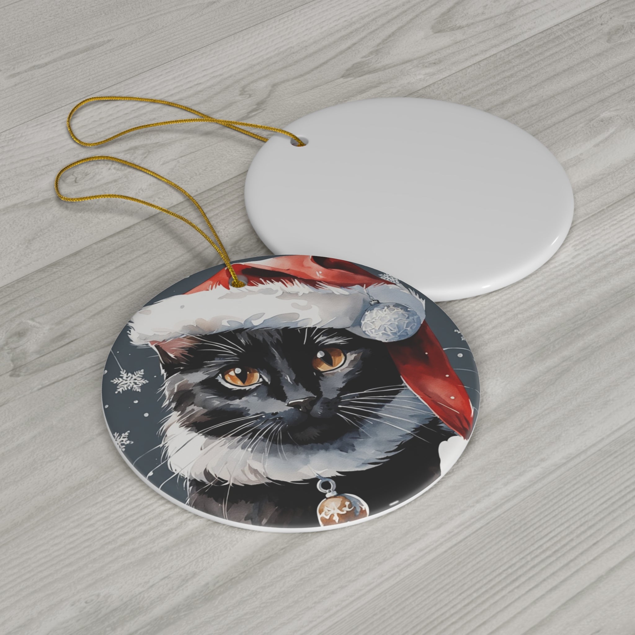 Ceramic Ornament - Christmas Cat     Item #8666364