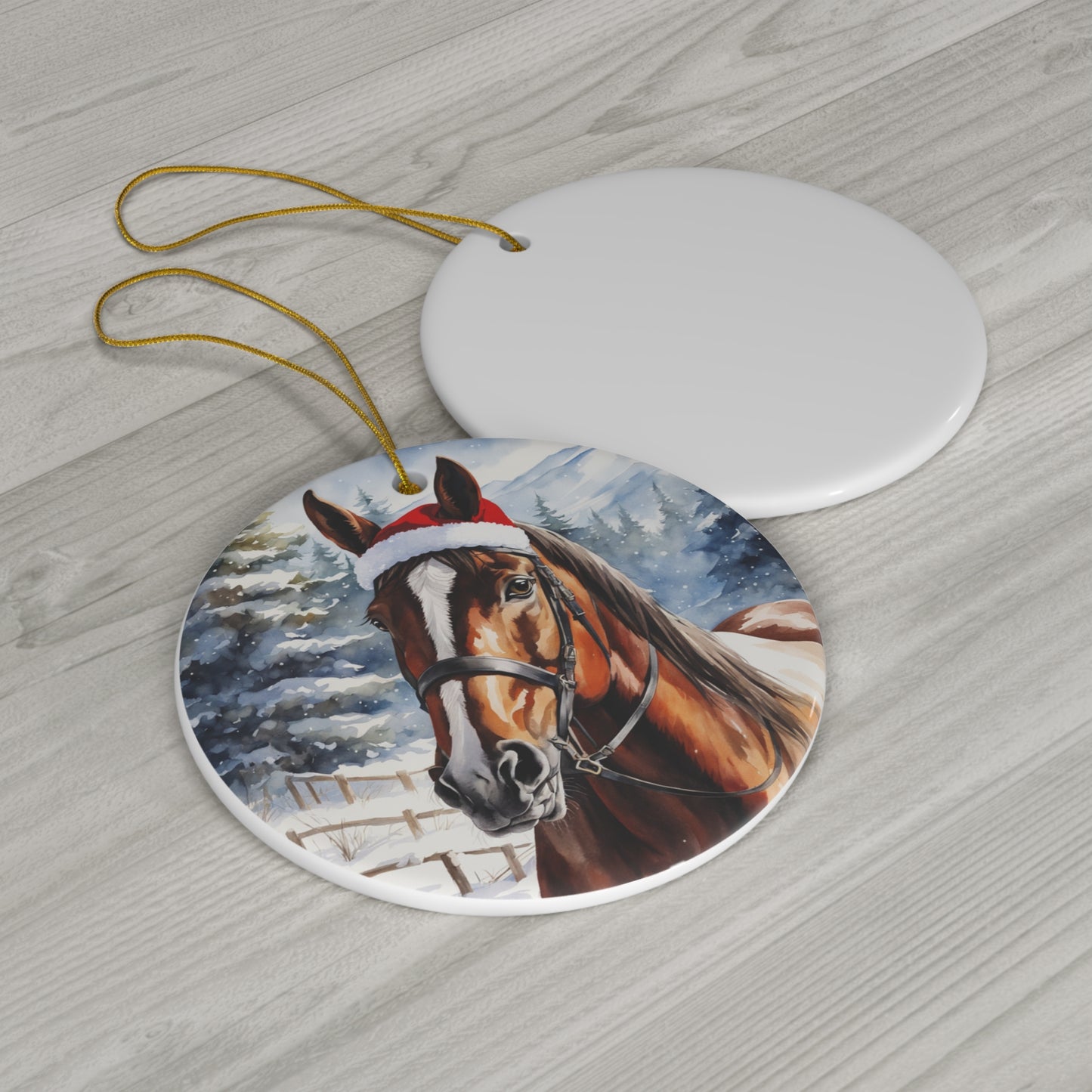 Ceramic Ornament - Horse Christmas      Item #4051879