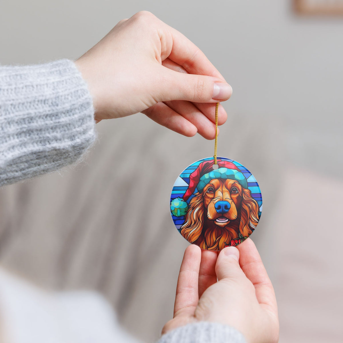 Festive Golden Retriever Christmas Ornament   Item #680171