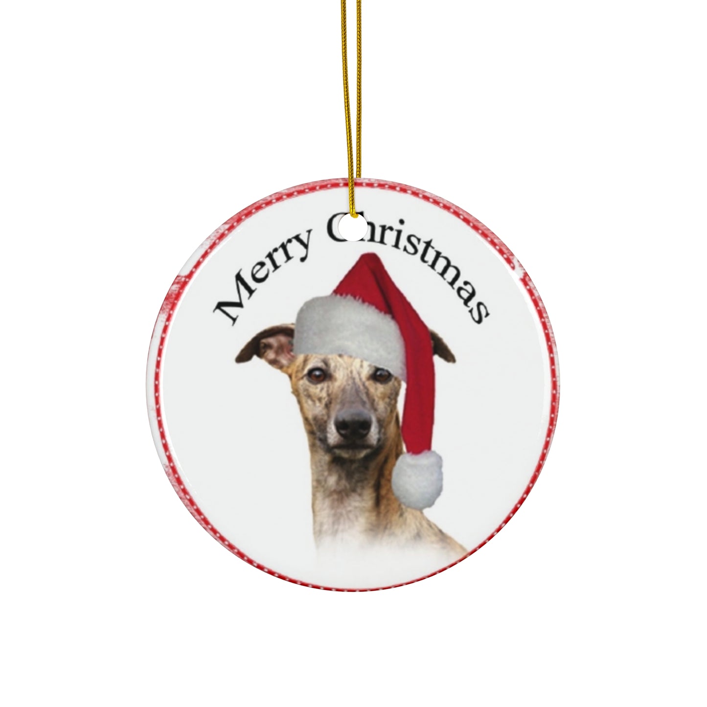 Ceramic Ornament - Merry Christmas Dog     Item #7632472