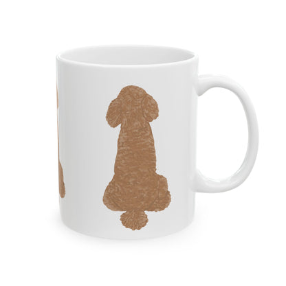 Dog Silhouette Mug – Back View Ceramic Coffee Cup 11oz    Item #879358