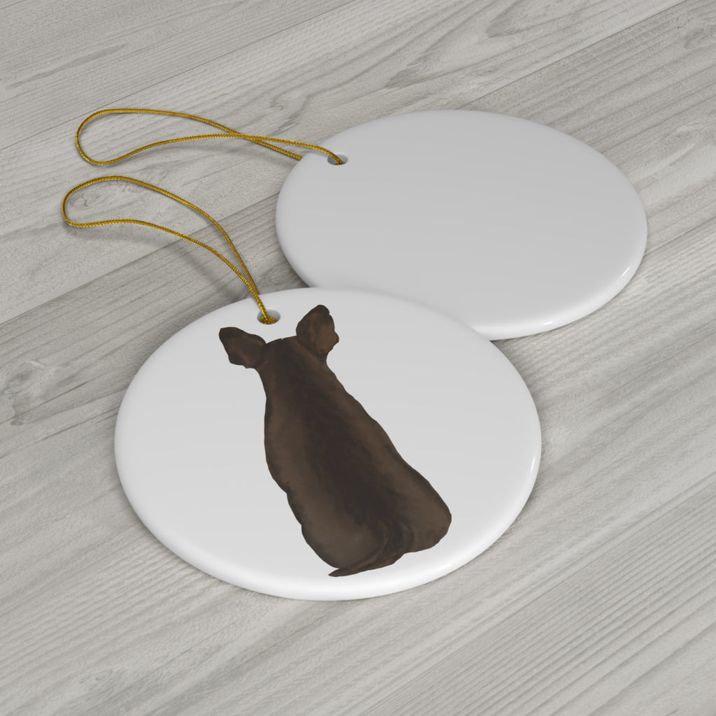 Dog Ceramic Disc Ornament         Item #8110516