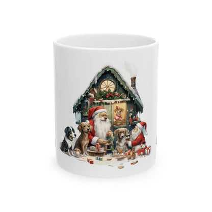 Christmas Santa and Pets Holiday Ceramic Mug 11oz  Item #395347