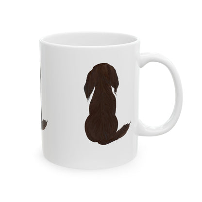 Dog Silhouette Mug – Back View Ceramic Coffee Cup 11oz    Item #15732