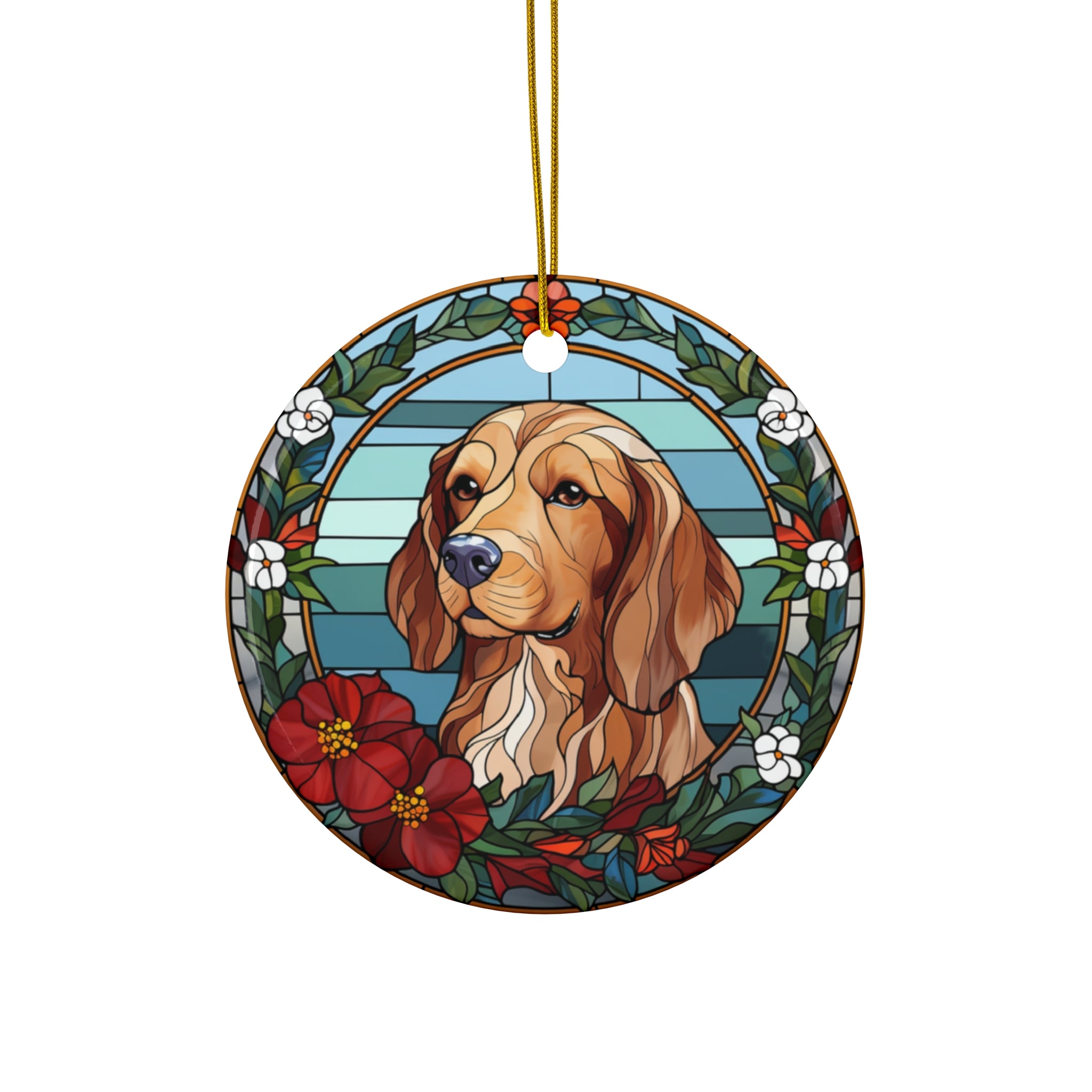 Dog Ceramic Disc Ornament       Item #5022211