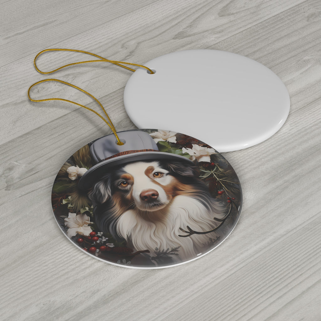 Dog Ceramic Disc Ornament          Item #3605096