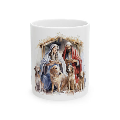 Nativity Mug with Dogs — Religious Christmas Coffee Cup 11oz  Item #505916