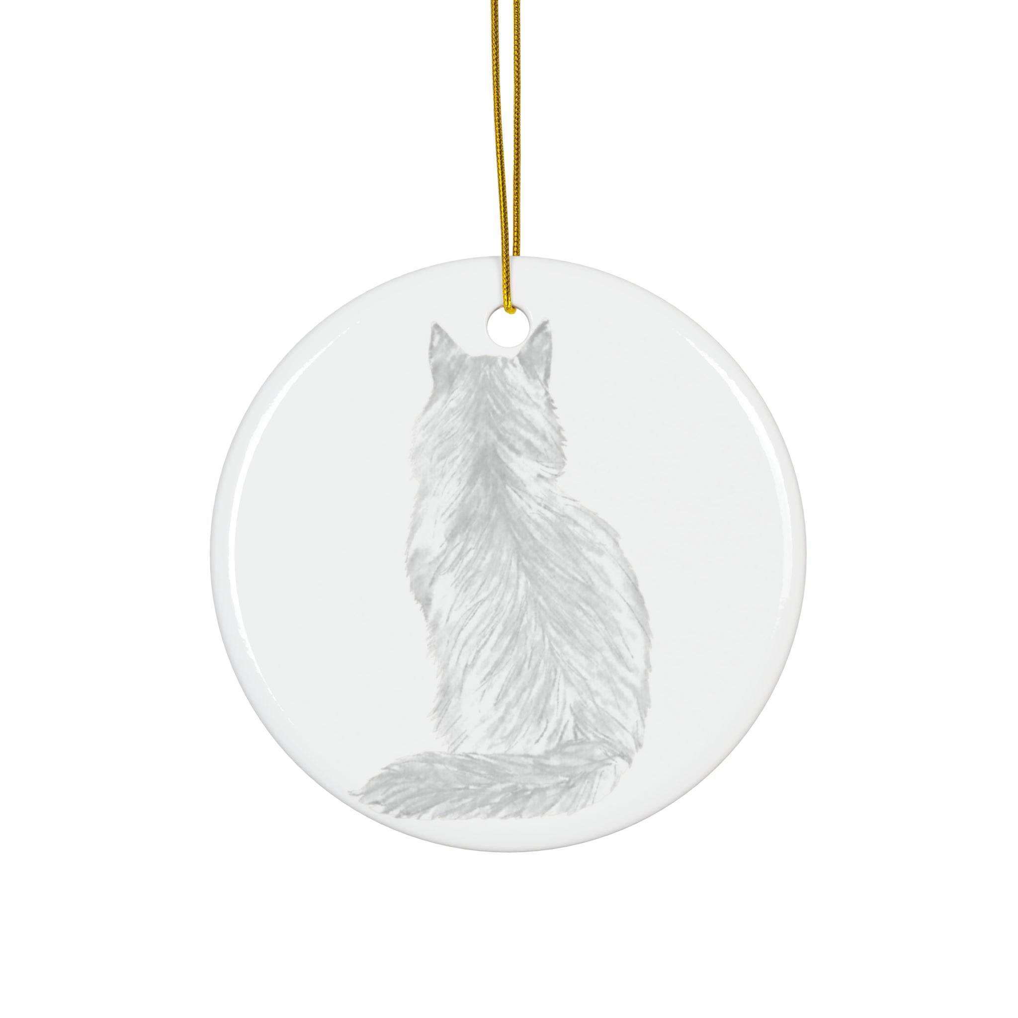 Cat Ceramic Disc Ornament          Item #8654424