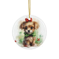 Christmas Dog Ceramic Disc Ornament           Item #1461969