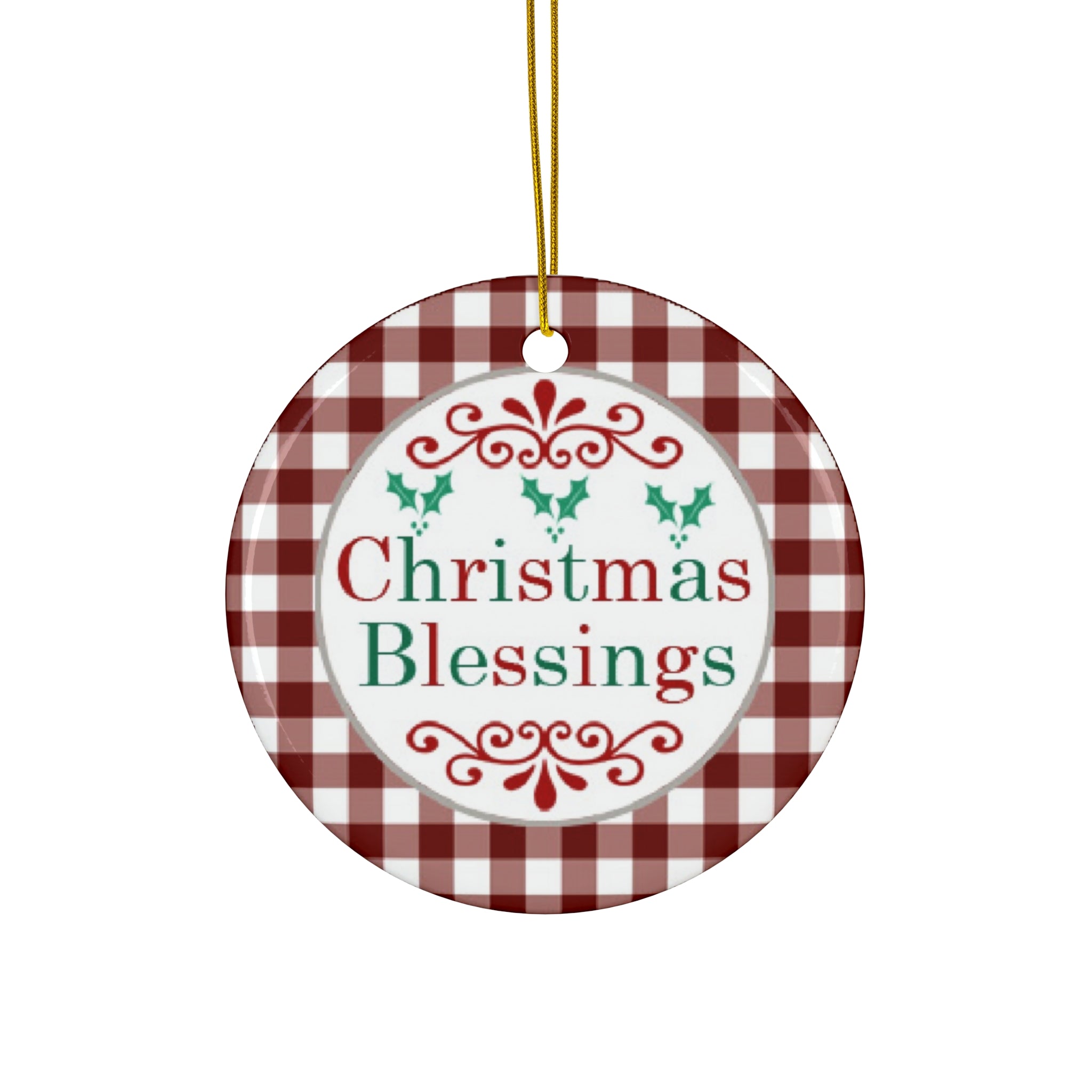 Christmas Blessings Ceramic Ornament      Item #2743402 - Buckshot's Bargain Barn