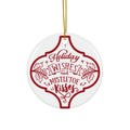 Holiday Wishes Ceramic Disc Ornament         Item #6054601