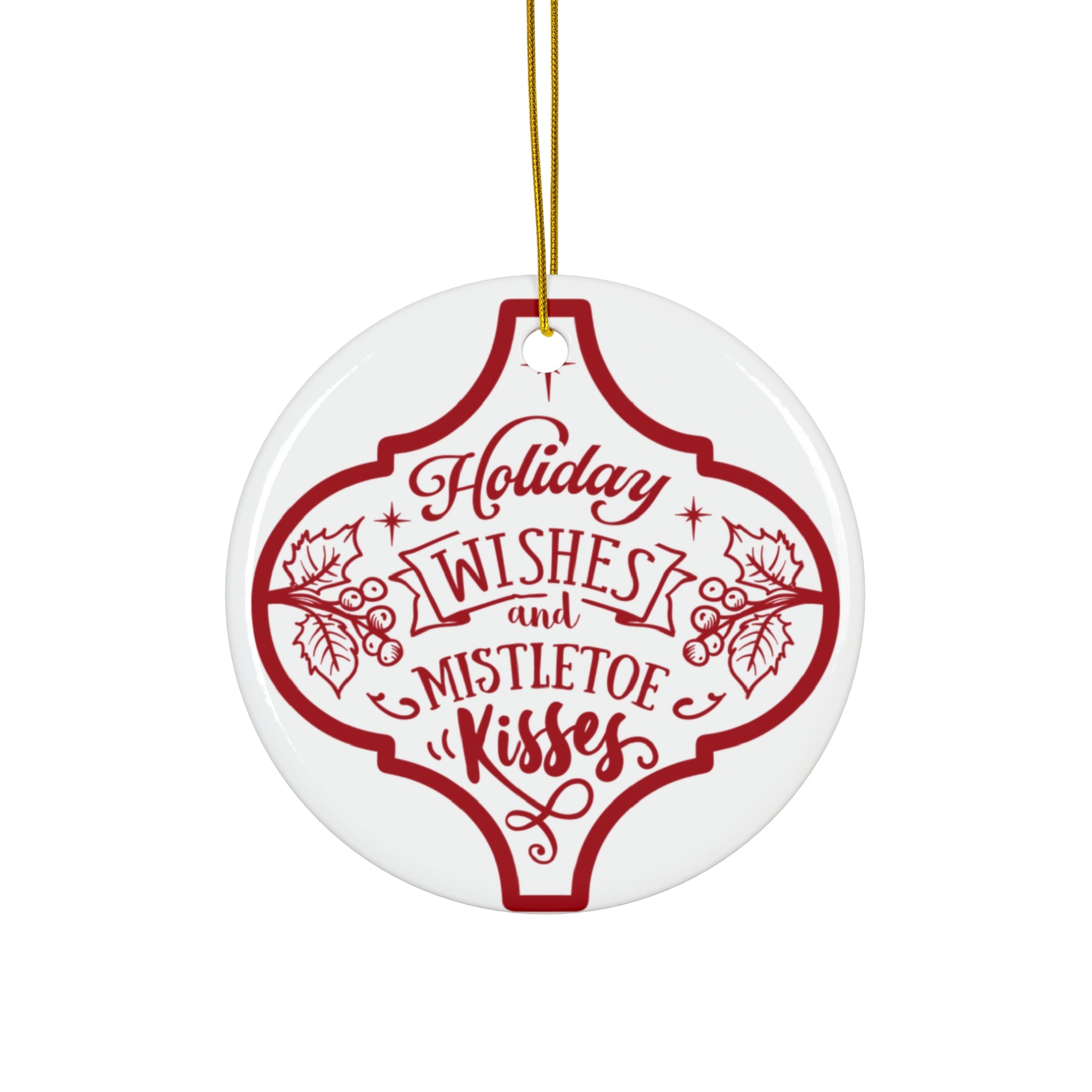 Holiday Wishes Ceramic Disc Ornament         Item #6054601