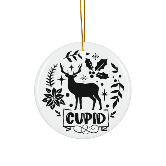 Cupid Ceramic Disc Ornament          Item #3036935