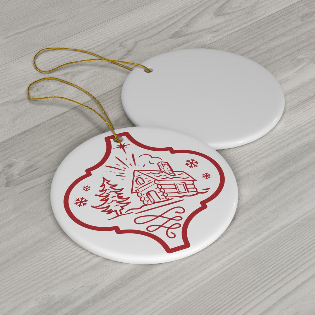 House Ceramic Disc Ornament           Item #9884313