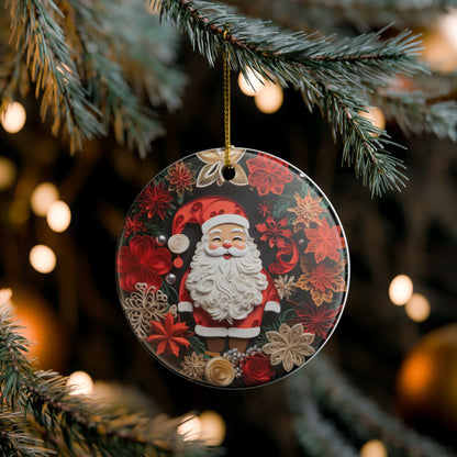Santa Claus Christmas Ceramic Ornament    Item #465011