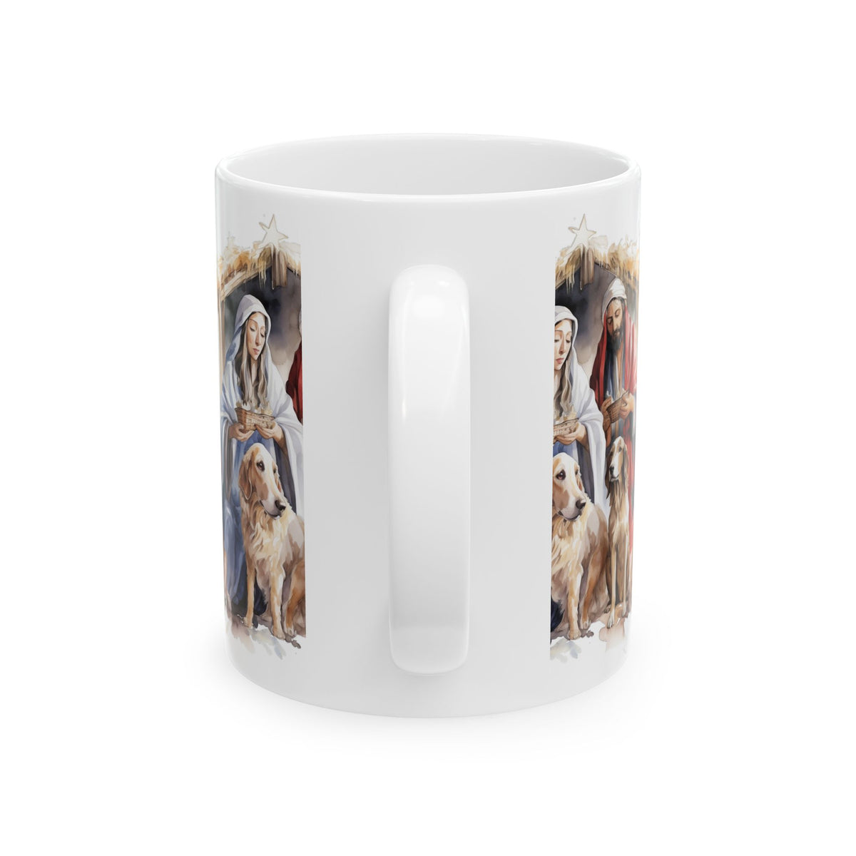 Nativity Mug with Dogs — Religious Christmas Coffee Cup 11oz  Item #505916