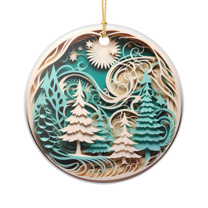 Winter Forest Ceramic Ornament   Item #462158