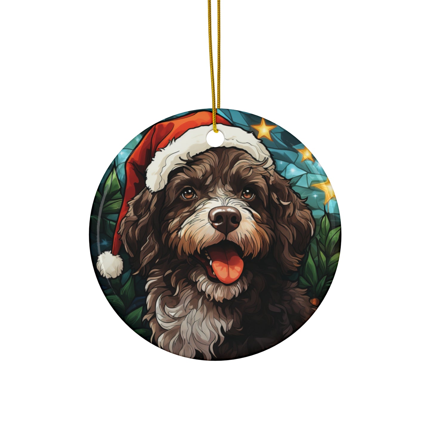 CERAMIC ORNAMENT - SPANISH WATER DOG           Item #1709192