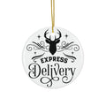 Express Delivery Reindeer Ceramic Ornament     Item #8129752 - Buckshot's Bargain Barn