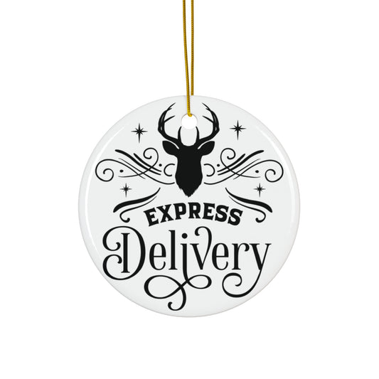 Express Delivery Reindeer Ceramic Ornament     Item #8129752