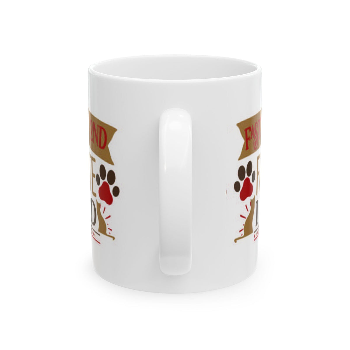 Dog Lover Mug — "My 2nd Favorite Word Is Woof" Ceramic Coffee Cup 11oz   Item #448643