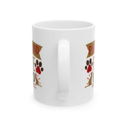 Dog Lover Mug — "My 2nd Favorite Word Is Woof" Ceramic Coffee Cup 11oz   Item #448643