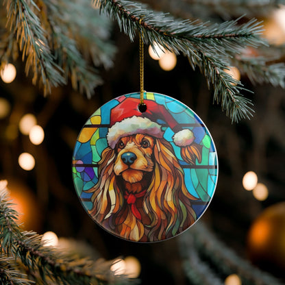 Christmas Dog Ceramic Ornament    Item #465146