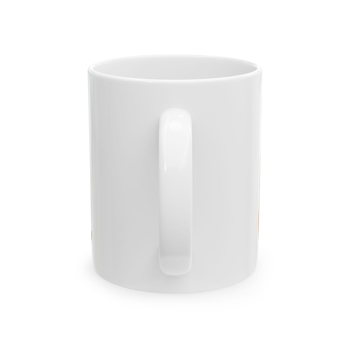 Cat Silhouette Ceramic Mug – Minimal Brown Cat Illustration Coffee Cup 11oz   Item #589