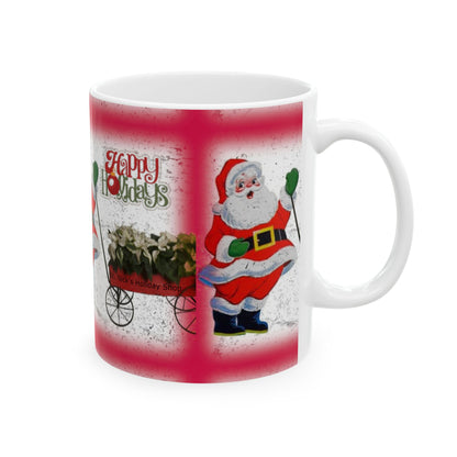 Christmas Santa Ceramic Mug – Happy Holidays 11oz    Item #26925