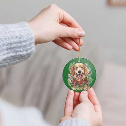 Golden Retriever Christmas Ceramic Ornament  Item #918534