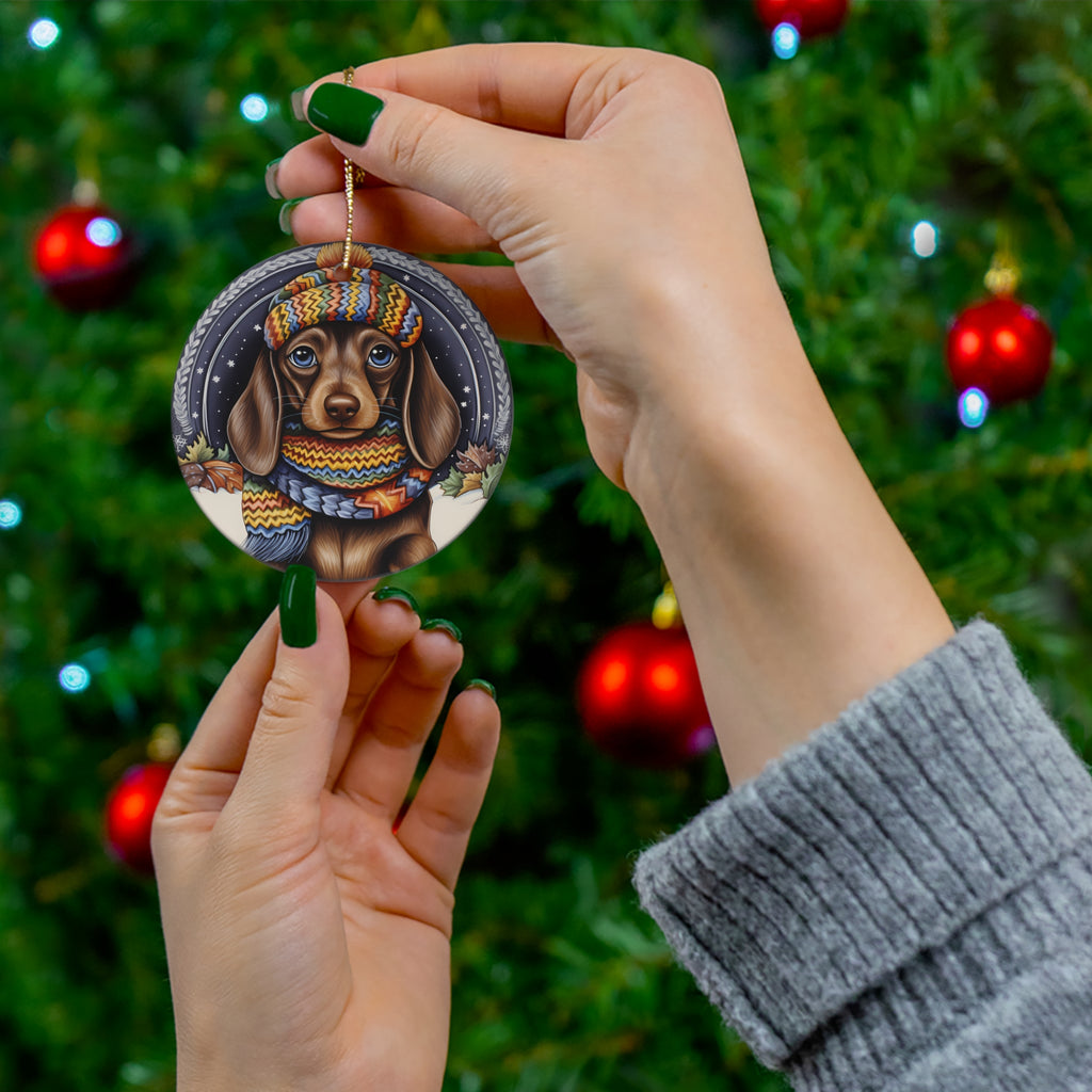 Dog Ceramic Disc Ornament            Item #1132017