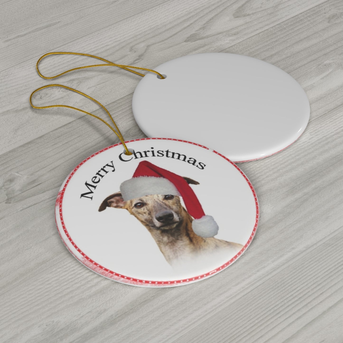 Ceramic Ornament - Merry Christmas Dog     Item #7632472