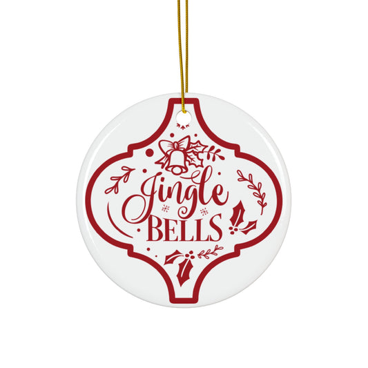 Jingle Bells Ceramic Disc Ornament          Item #895939