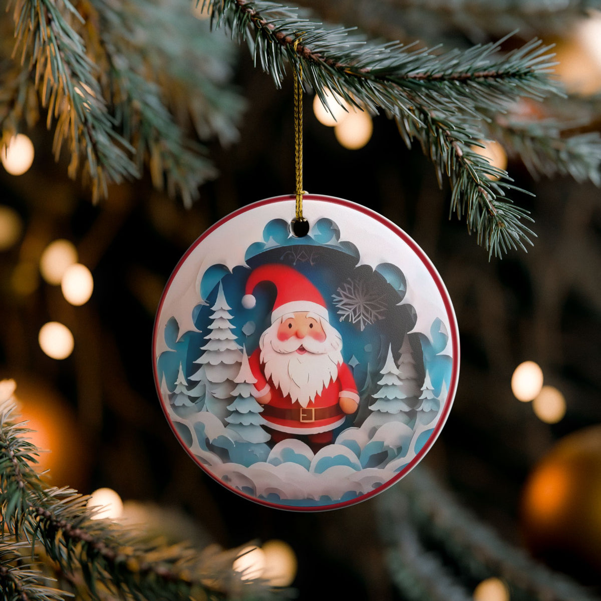 Santa Claus Christmas Ceramic Ornament    Item #322761