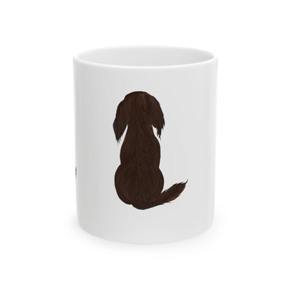 Dog Silhouette Mug – Back View Ceramic Coffee Cup 11oz    Item #15732