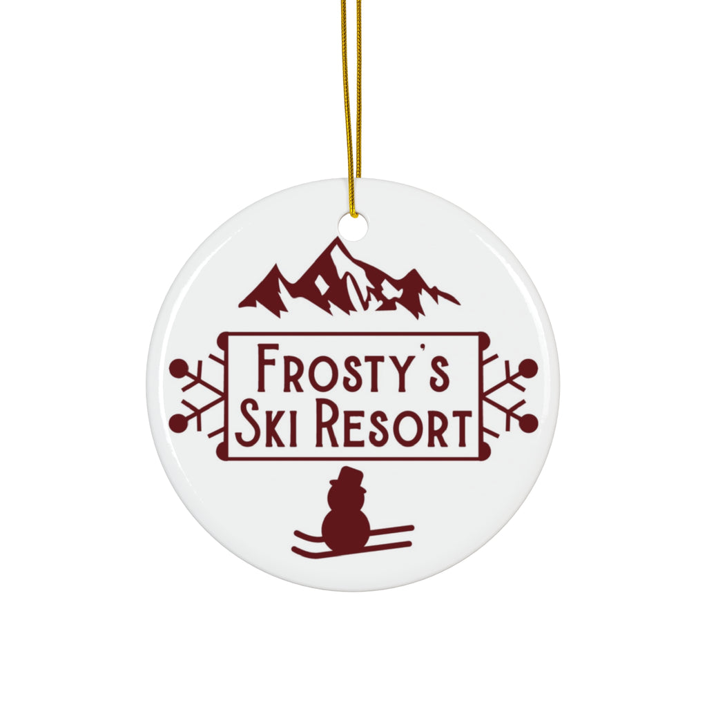 Frosty's Ski Resort Ceramic Disc Ornament        Item #5487849