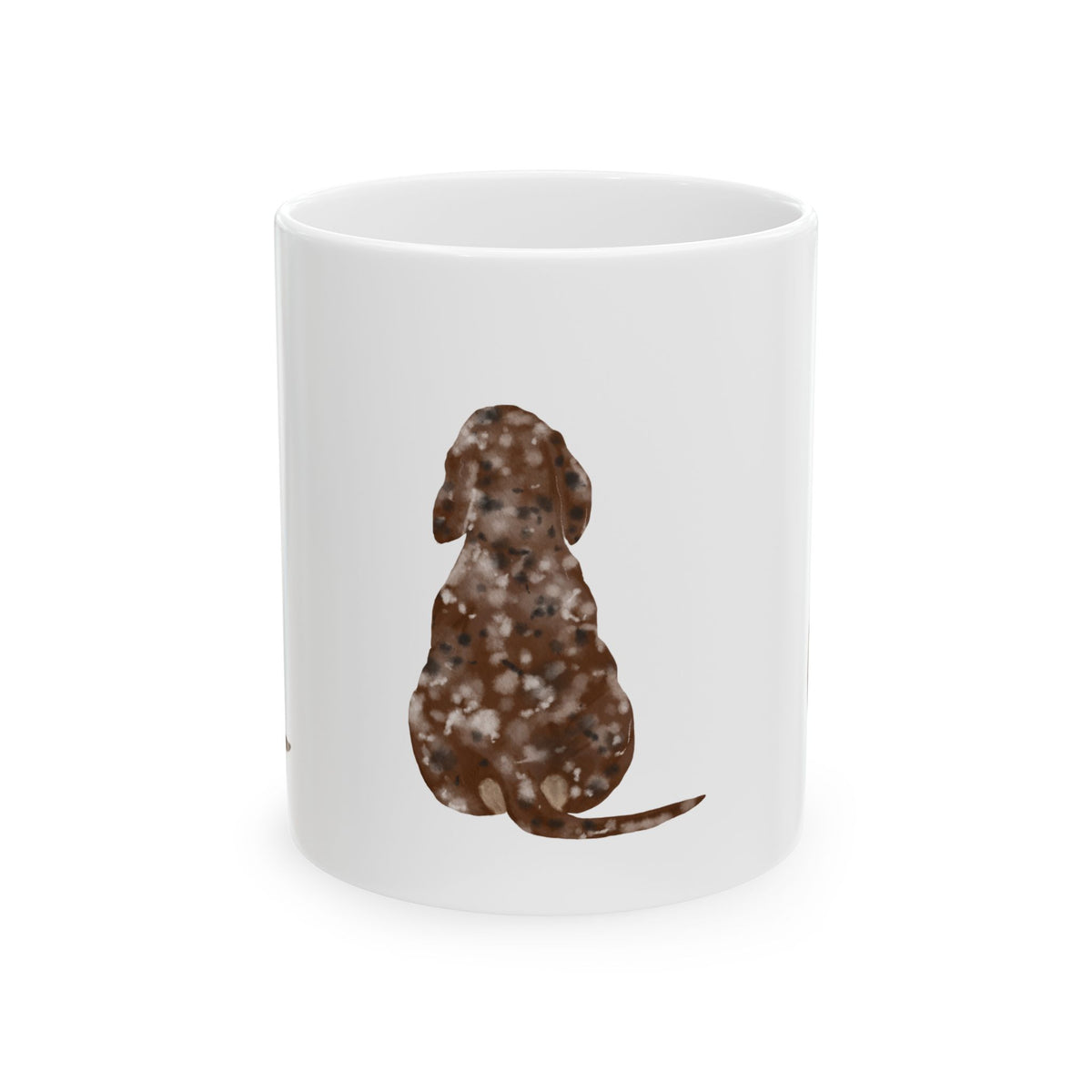 Dog Silhouette Mug – Back View Ceramic Coffee Cup 11oz    Item #958734