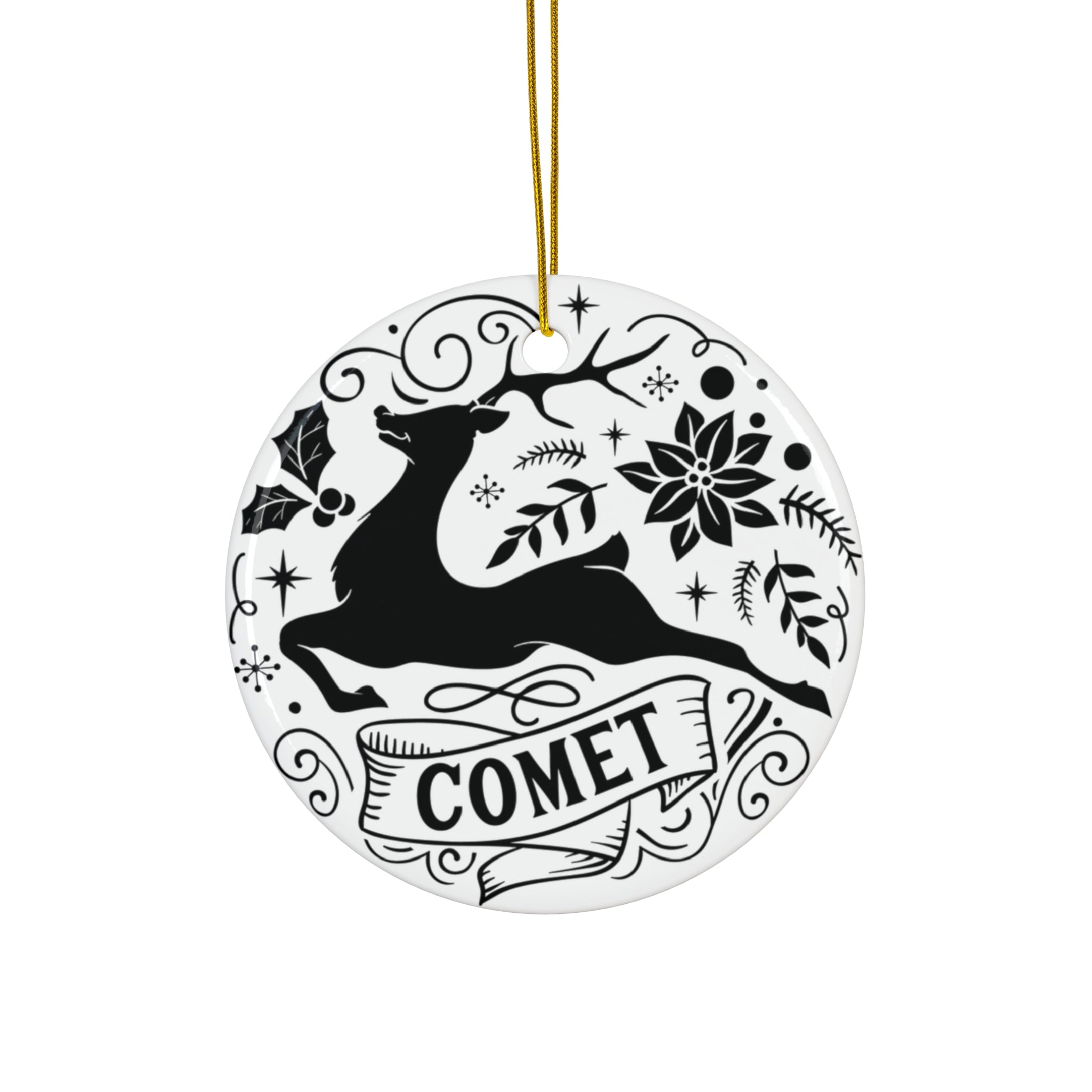 Comet Reindeer Ceramic Ornament     Item #3186258 - Buckshot's Bargain Barn