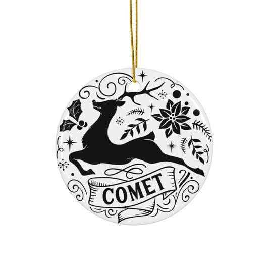 Comet Reindeer Ceramic Ornament     Item #3186258