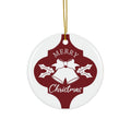 Merry Christmas Bells Ceramic Disc Ornament        Item #258438